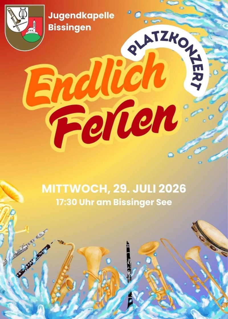 Plakat zum Platzkonzert der Jugendkapelle